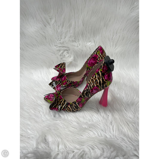 Shoes Heels Block By Betsey Johnson In Animal Print, Size: 6.5