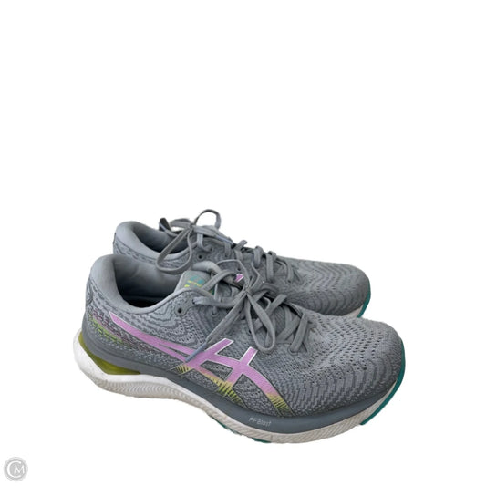 Shoes Athletic By Asics In Grey & Purple, Size: 9