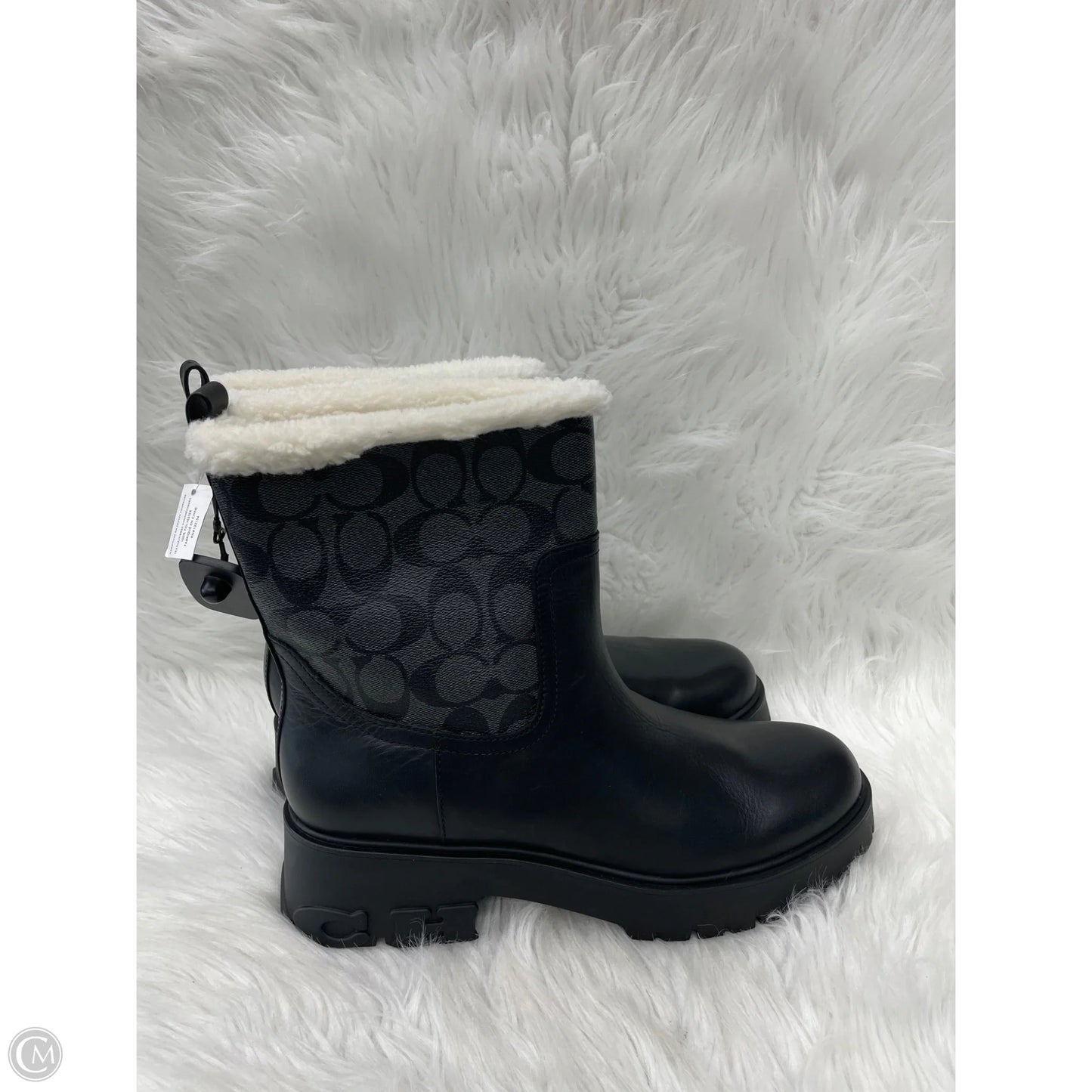 Boots Designer By Coach In Black, Size: 11