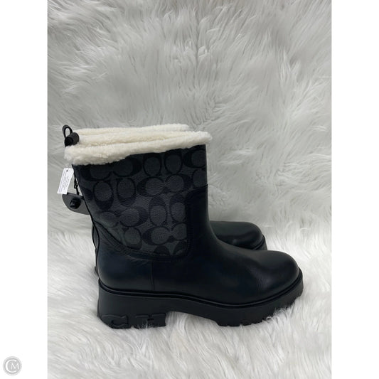 Boots Designer By Coach In Black, Size: 11