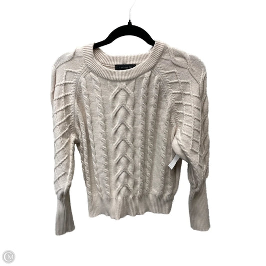 Sweater By Tahari By Arthur Levine In Cream, Size: M