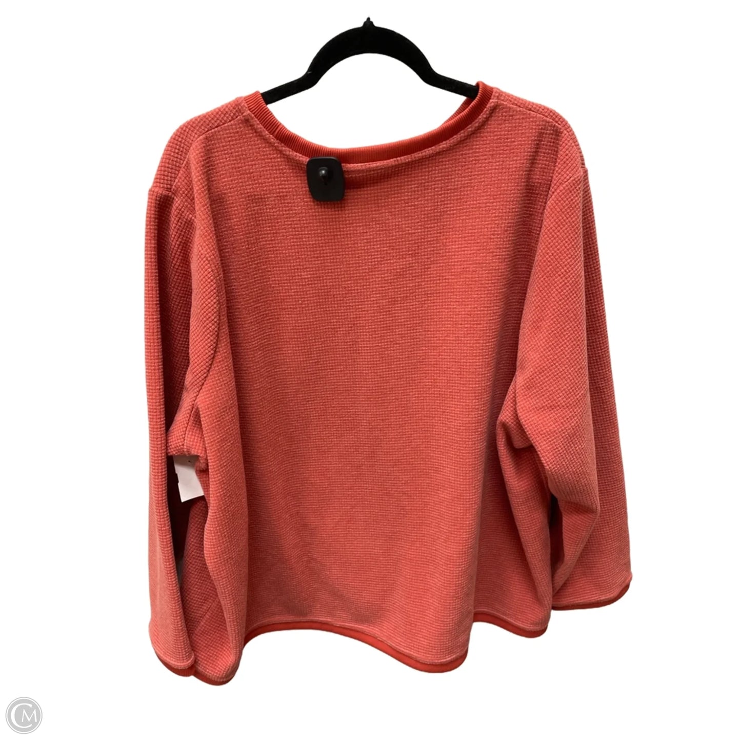 Top Long Sleeve By Denim And Co Qvc In Orange, Size: 3x