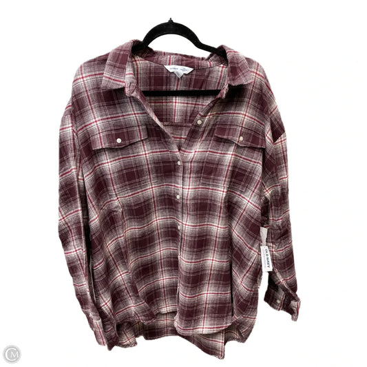Tunic Long Sleeve By Old Navy In Maroon, Size: 1x