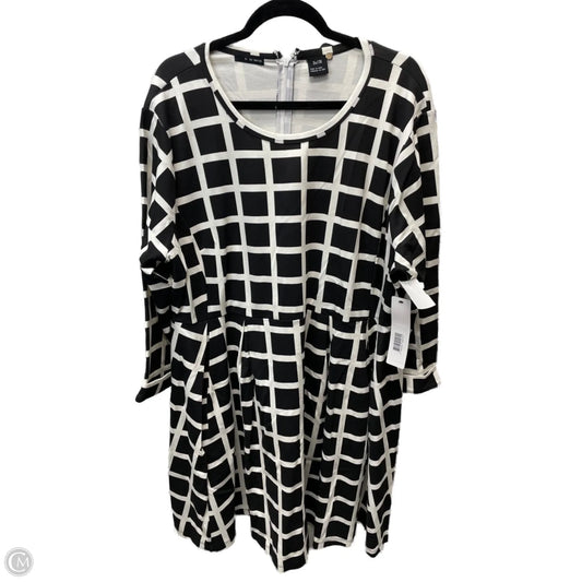 Dress Work By k. by kersh -  In Black & Cream, Size: 3x