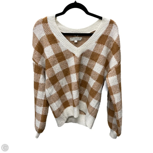 Sweater By Loft In Cream & Tan, Size: Xs