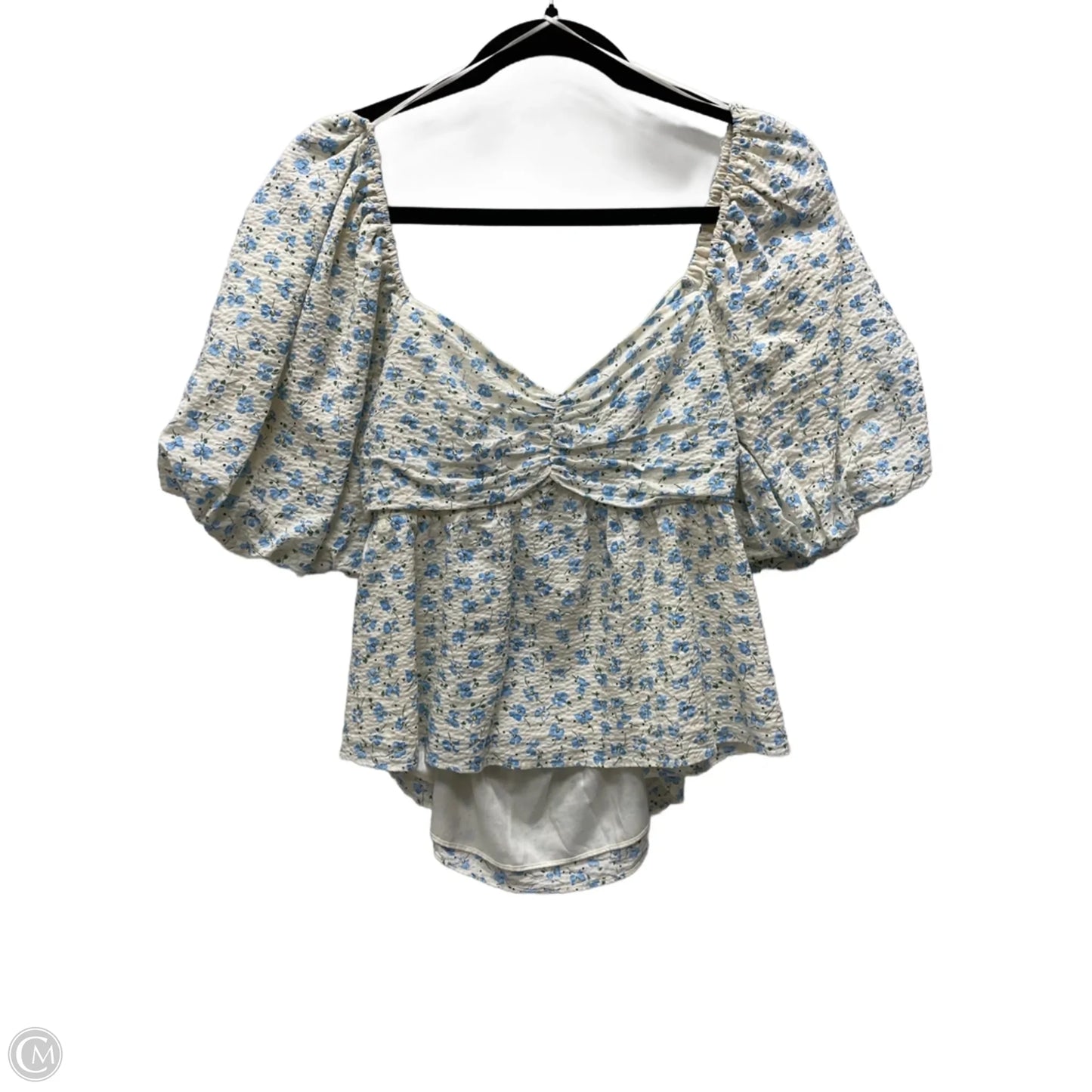 Top Short Sleeve By Clothes Mentor In Floral Print, Size: M