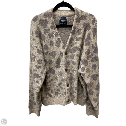 Sweater Cardigan By Abercrombie And Fitch In Tan, Size: L