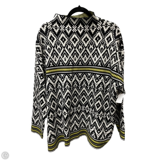 Sweater By Tahari In Black & Cream, Size: 2x