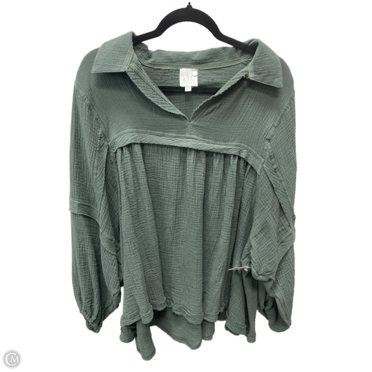 Top Long Sleeve By Clothes Mentor In Green, Size: M