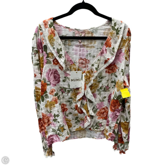 Blouse Long Sleeve By Show Me Your Mumu In Floral Print, Size: M