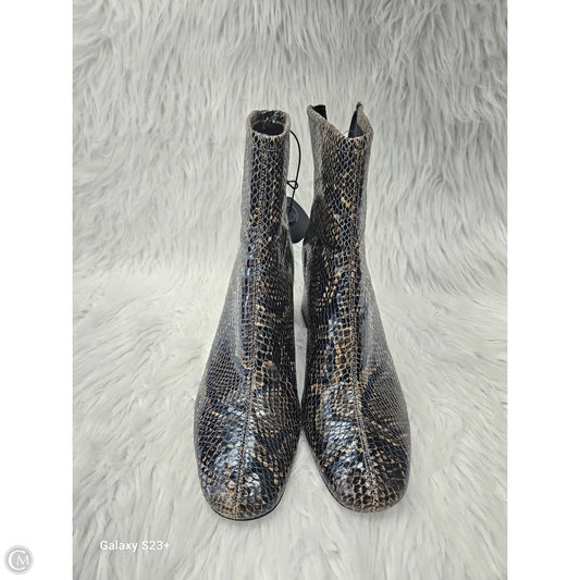 Boots Ankle Heels By Zara In Snakeskin Print, Size: 7.5