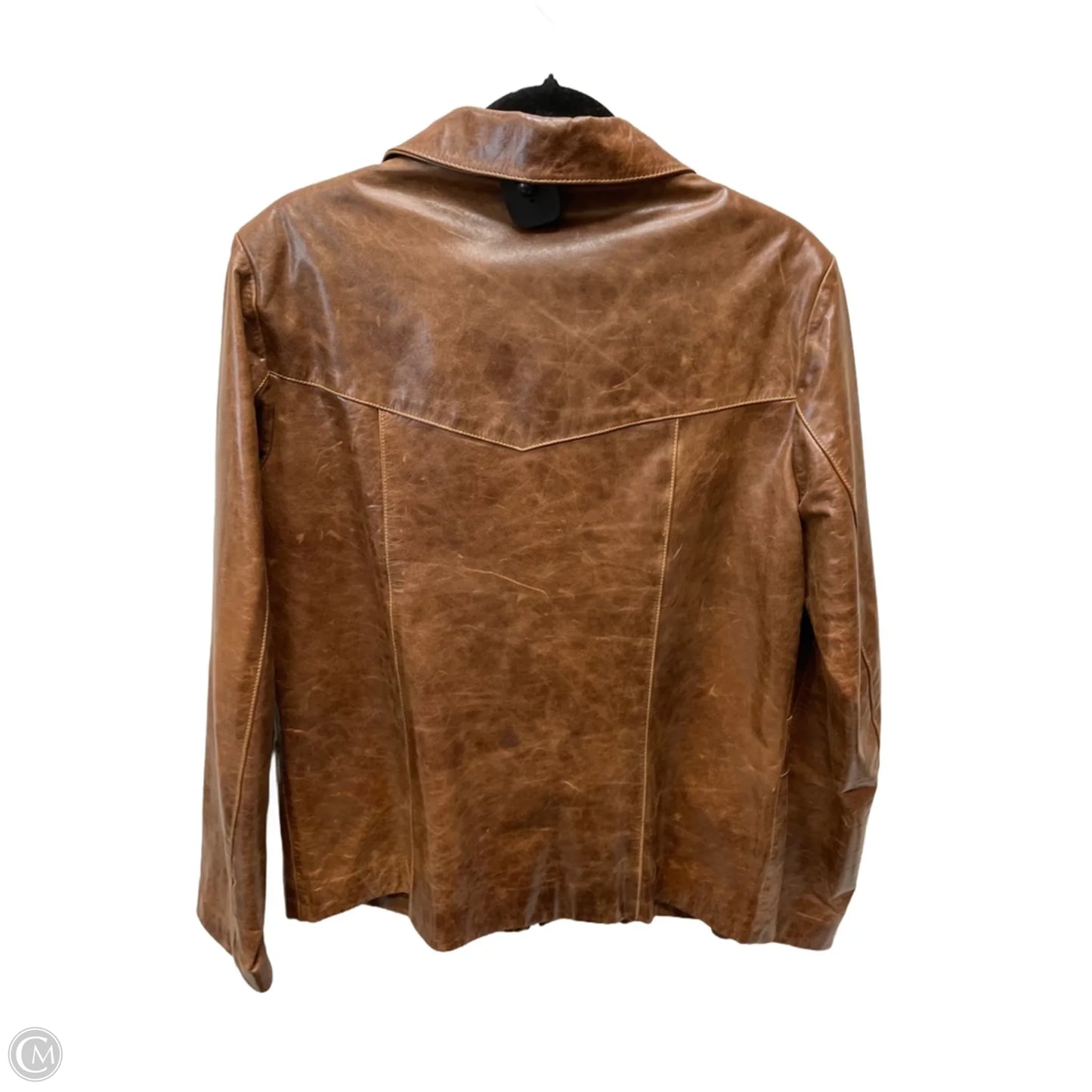 Jacket Leather By Wilsons Leather In Brown, Size: Xl