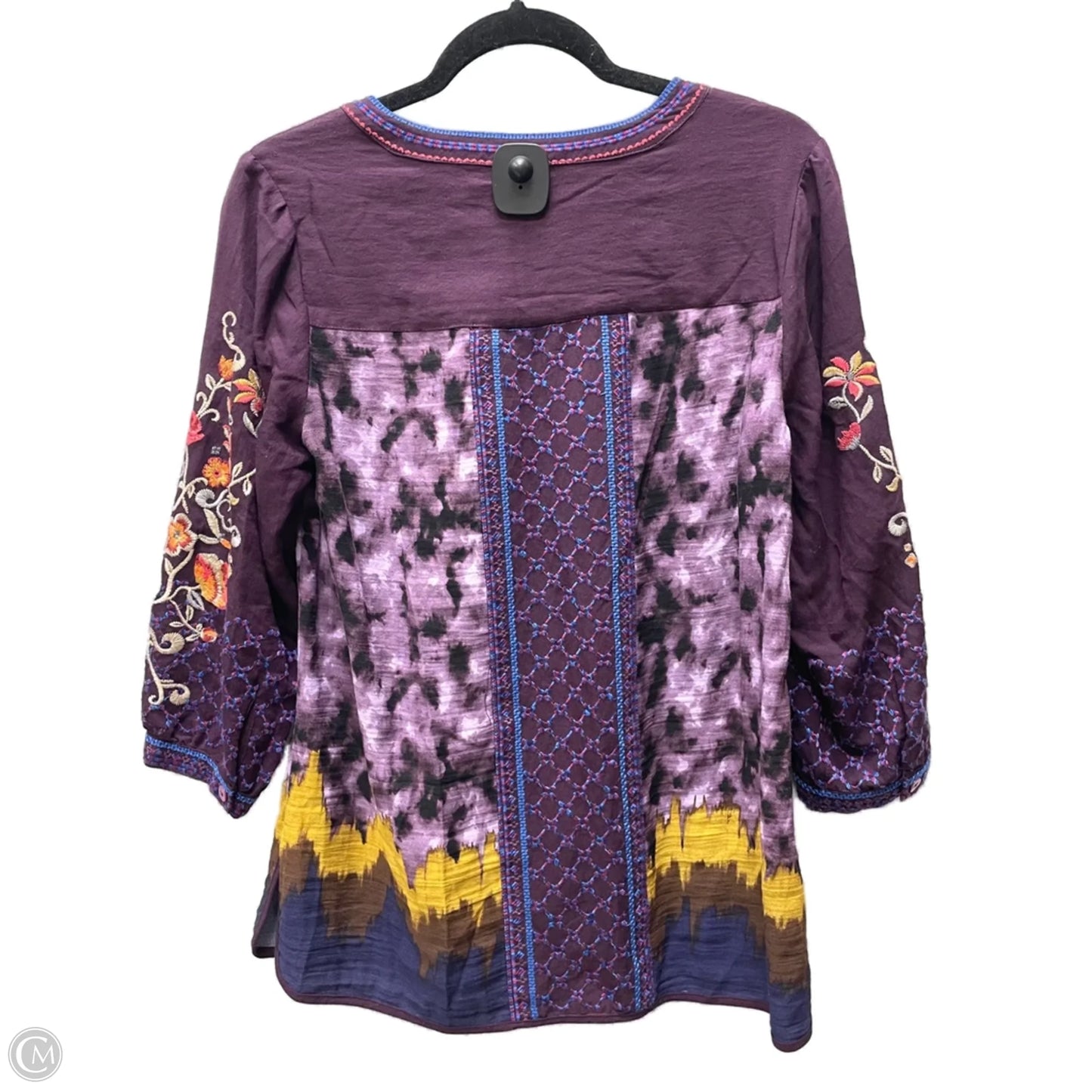 Top Long Sleeve By John Mark In Purple, Size: M