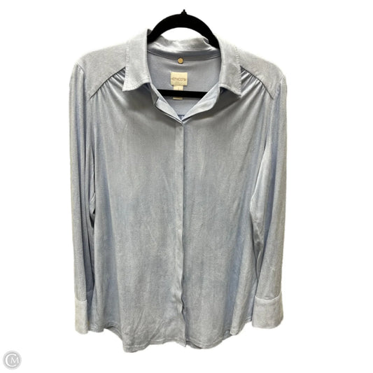 Top Long Sleeve By Chicos In Blue, Size: M