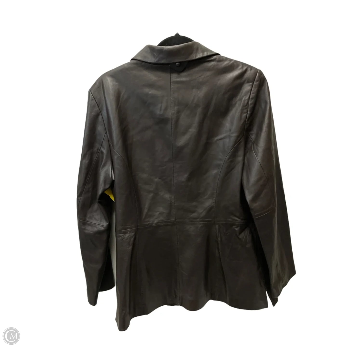 Jacket Leather By Wilsons Leather In Brown, Size: L
