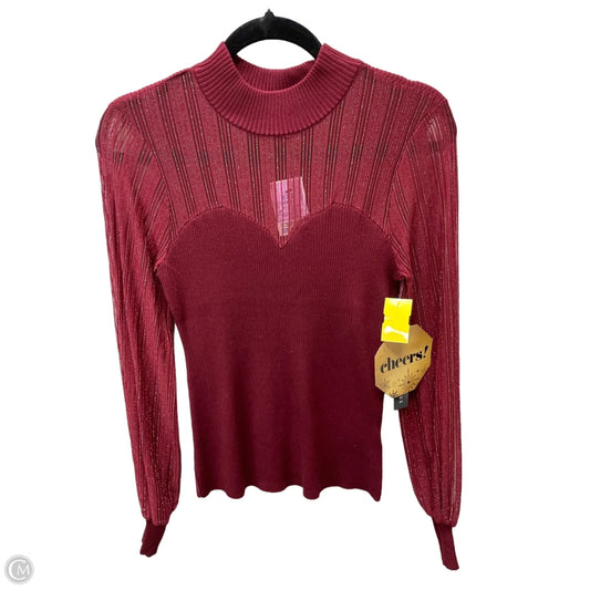Top Long Sleeve By Absolutely Famous In Red, Size: M