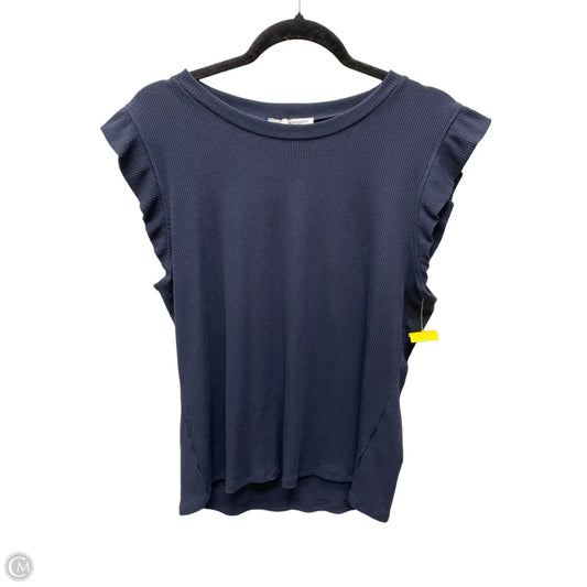 Top Short Sleeve By Green Envelope In Navy, Size: Xl