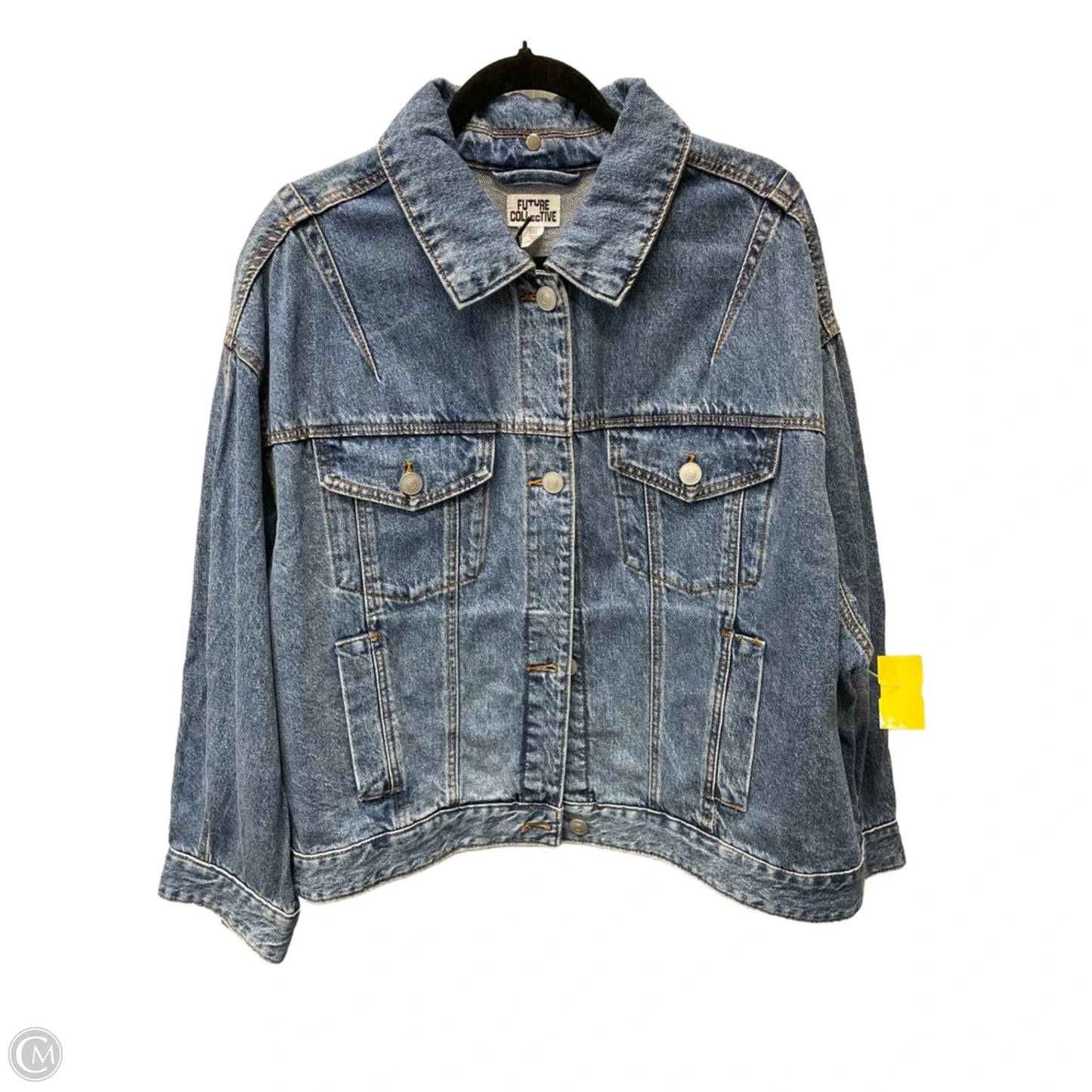 Jacket Denim By Future Collective In Blue Denim, Size: 1x