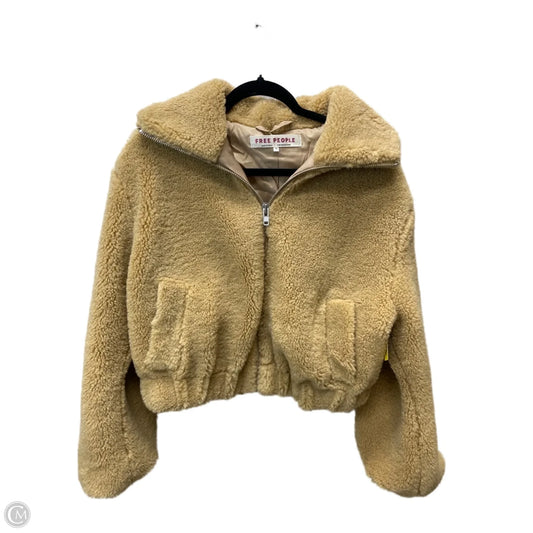 Coat Faux Fur & Sherpa By Free People In Tan, Size: Xs