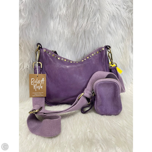 Crossbody Leather By bolsa nova - , Size: Medium