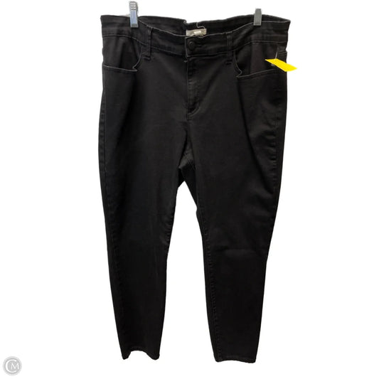 Jeans Skinny By Eileen Fisher In Black Denim, Size: 16