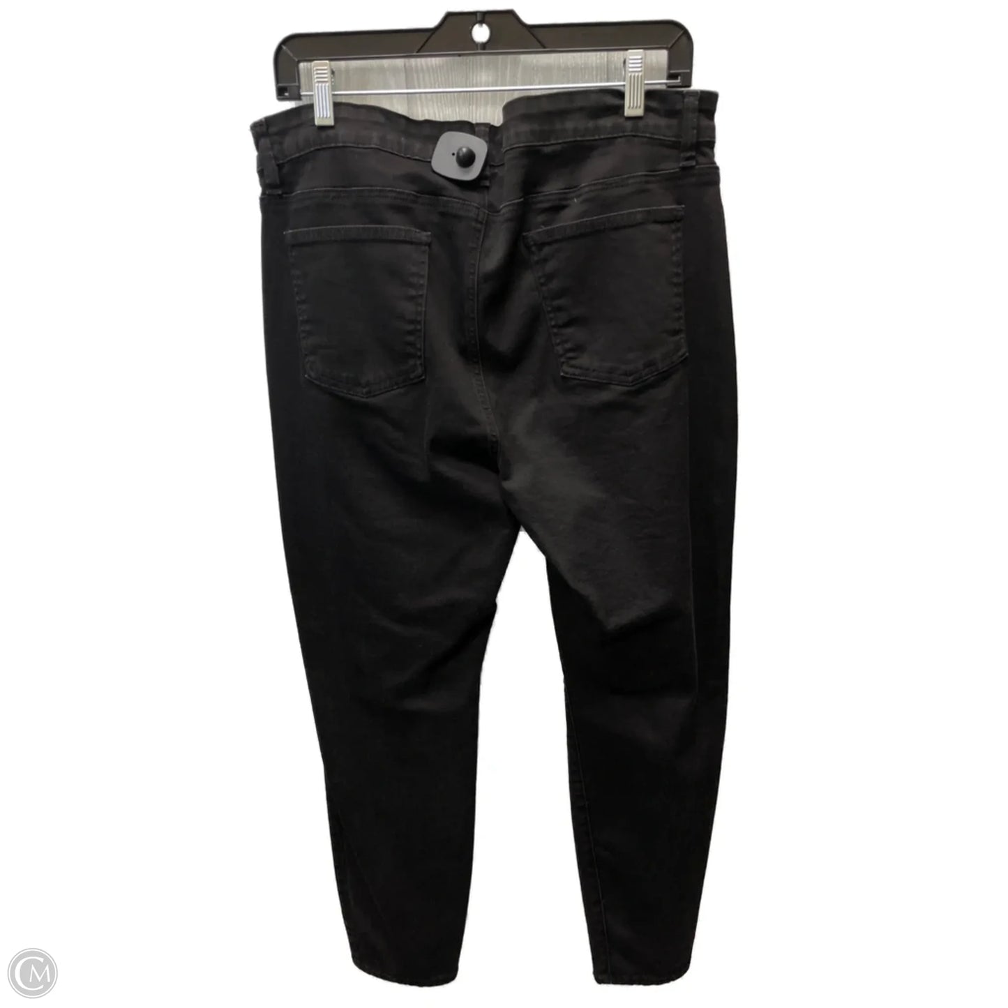 Jeans Skinny By Eileen Fisher In Black Denim, Size: 16