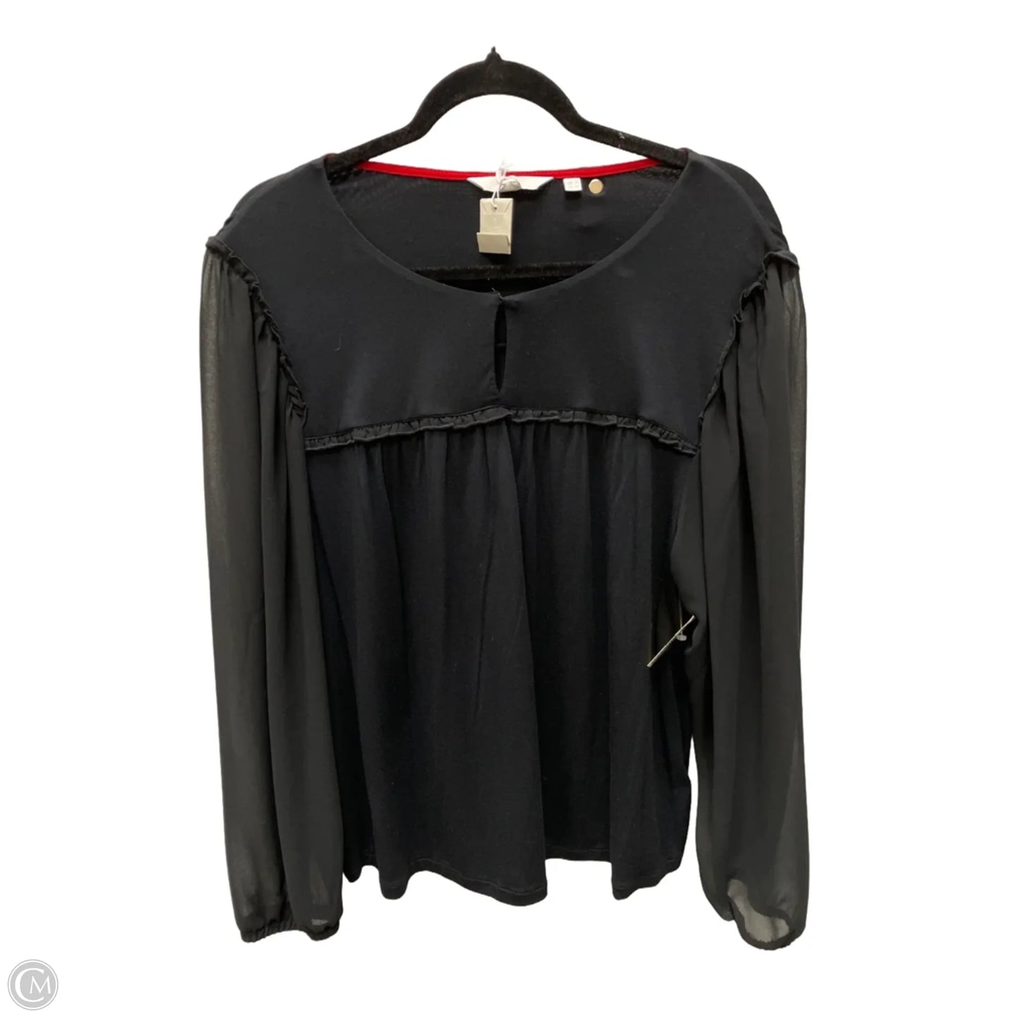 Blouse Long Sleeve By Boden In Black, Size: L