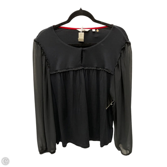 Blouse Long Sleeve By Boden In Black, Size: L