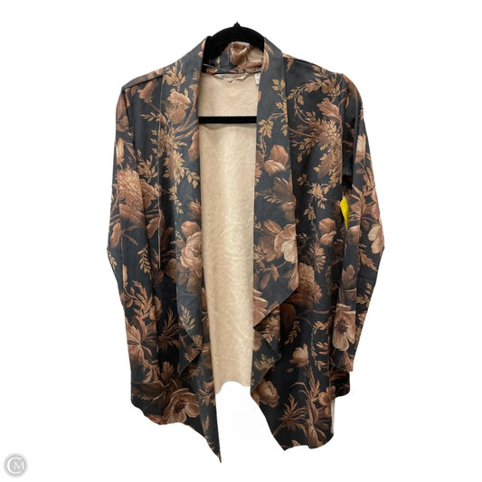 Cardigan By Soft Surroundings In Grey & Tan, Size: S