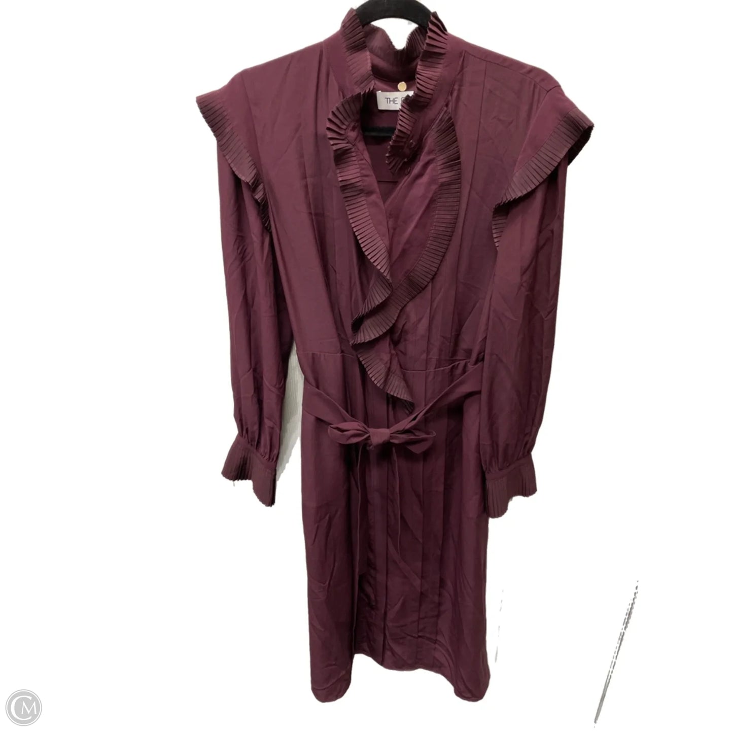 Dress Work By the fold  In Maroon, Size: M