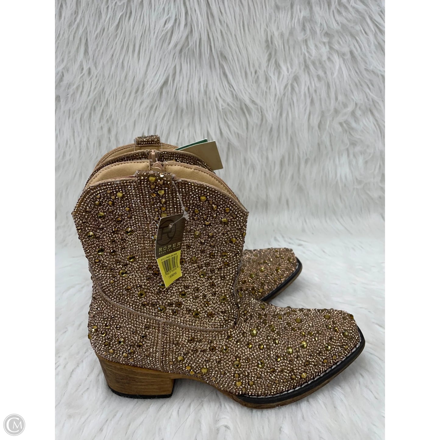 Boots Western By Roper In Gold, Size: 7