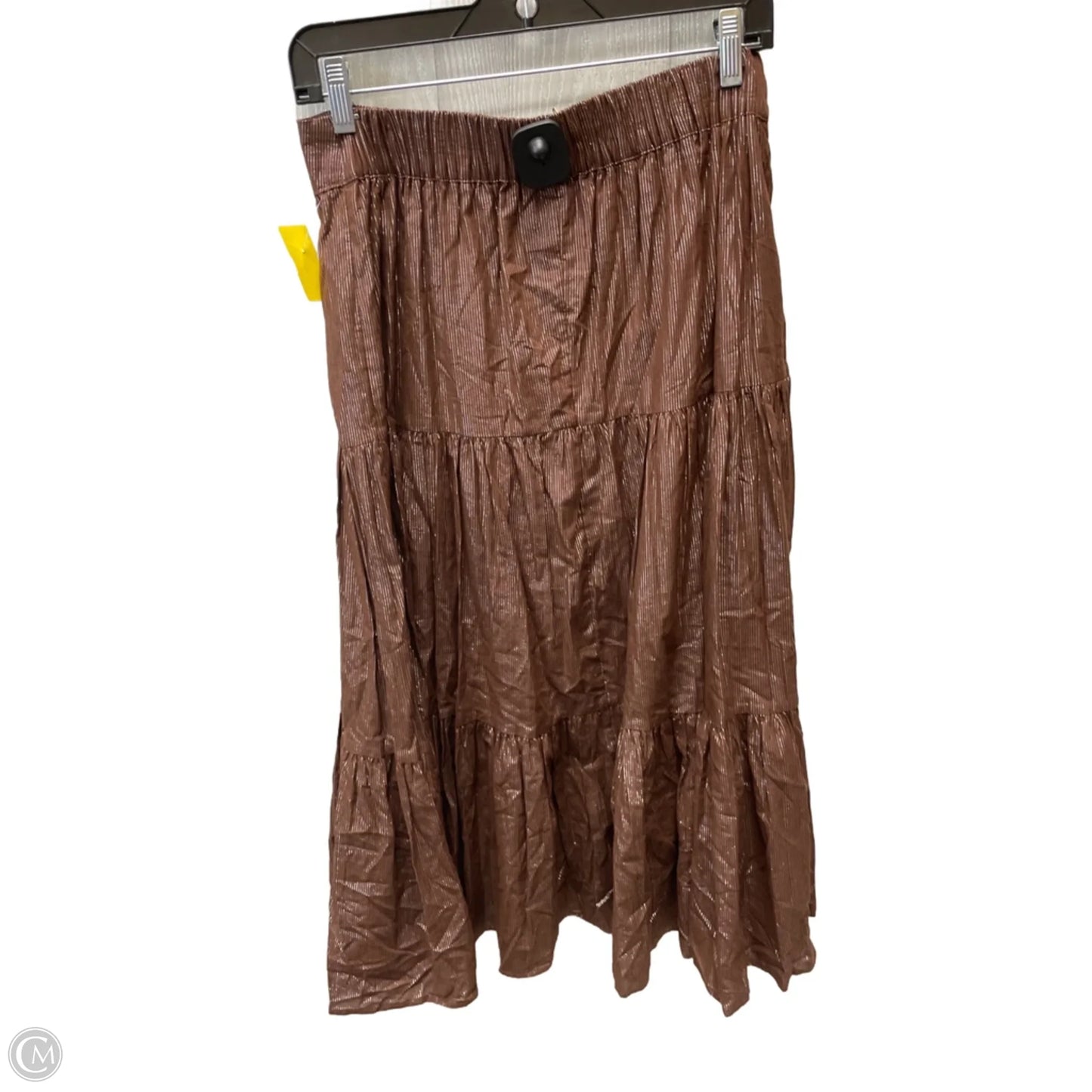 Skirt Midi By Lc Lauren Conrad In Brown & Silver, Size: 8
