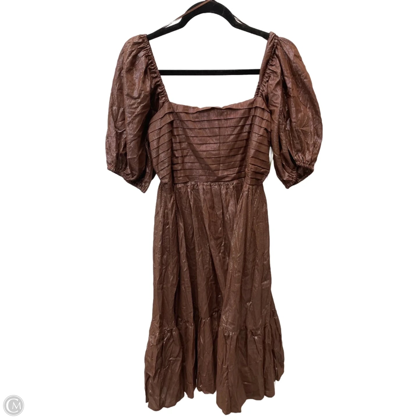Dress Casual Short By Lc Lauren Conrad In Brown & Silver, Size: M