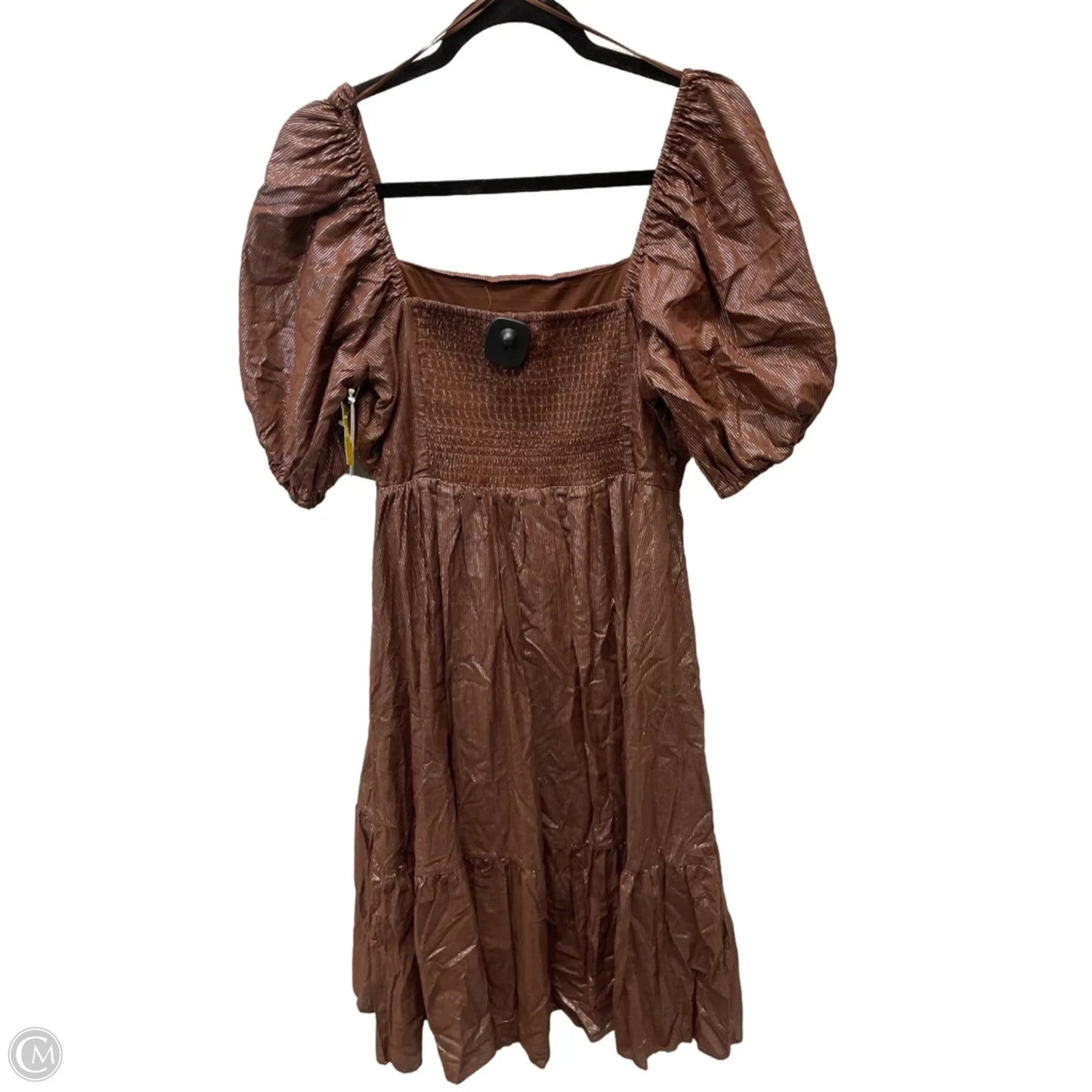 Dress Casual Short By Lc Lauren Conrad In Brown & Silver, Size: M