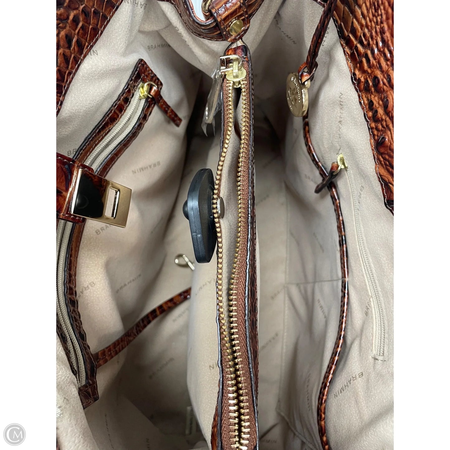 Handbag Designer By Brahmin, Size: Large