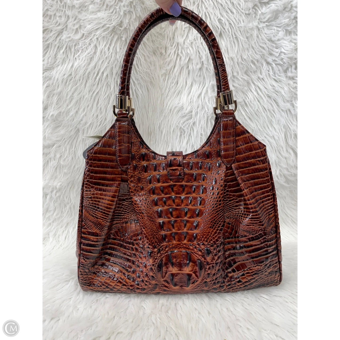 Handbag Designer By Brahmin, Size: Large