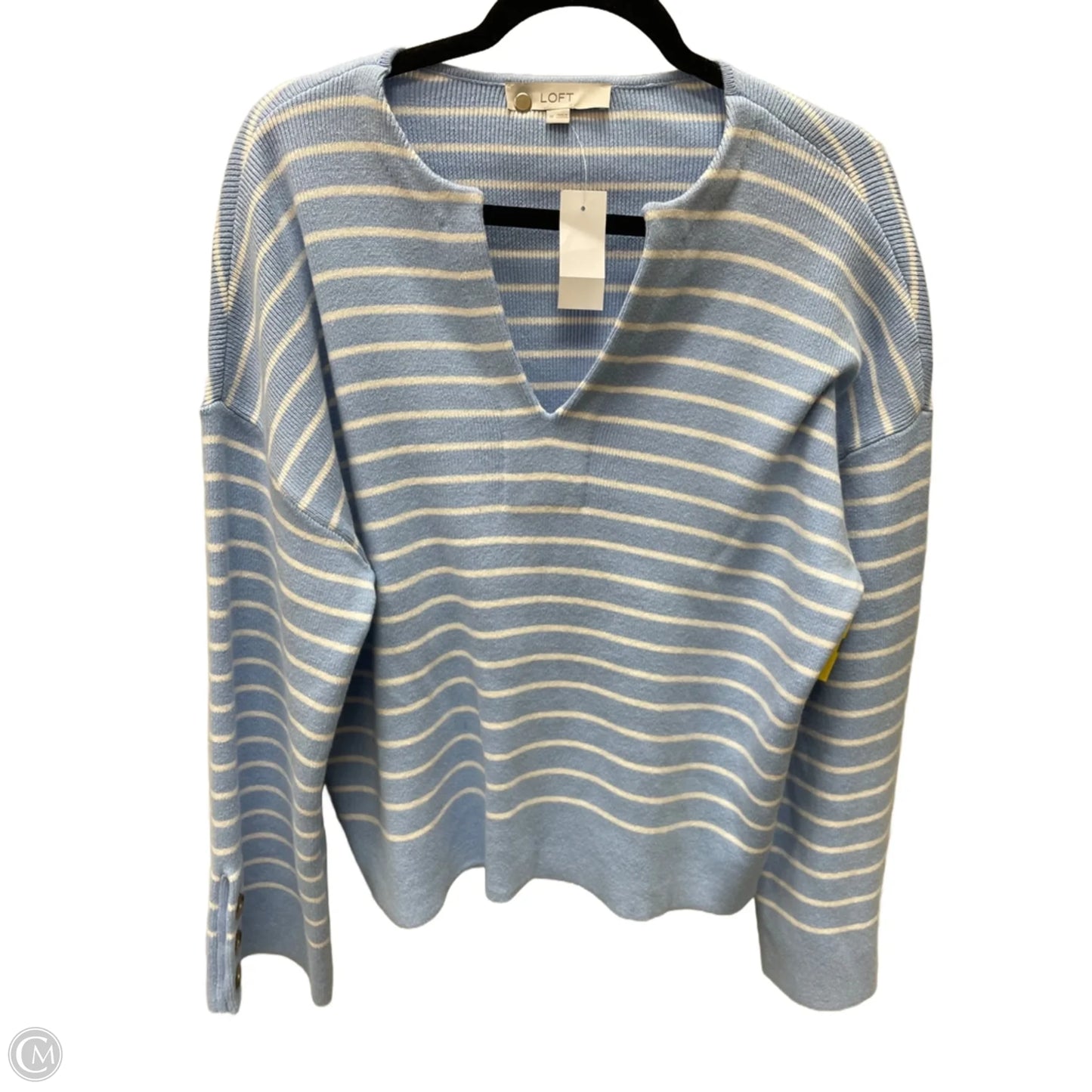 Sweater By Loft In Striped Pattern, Size: M