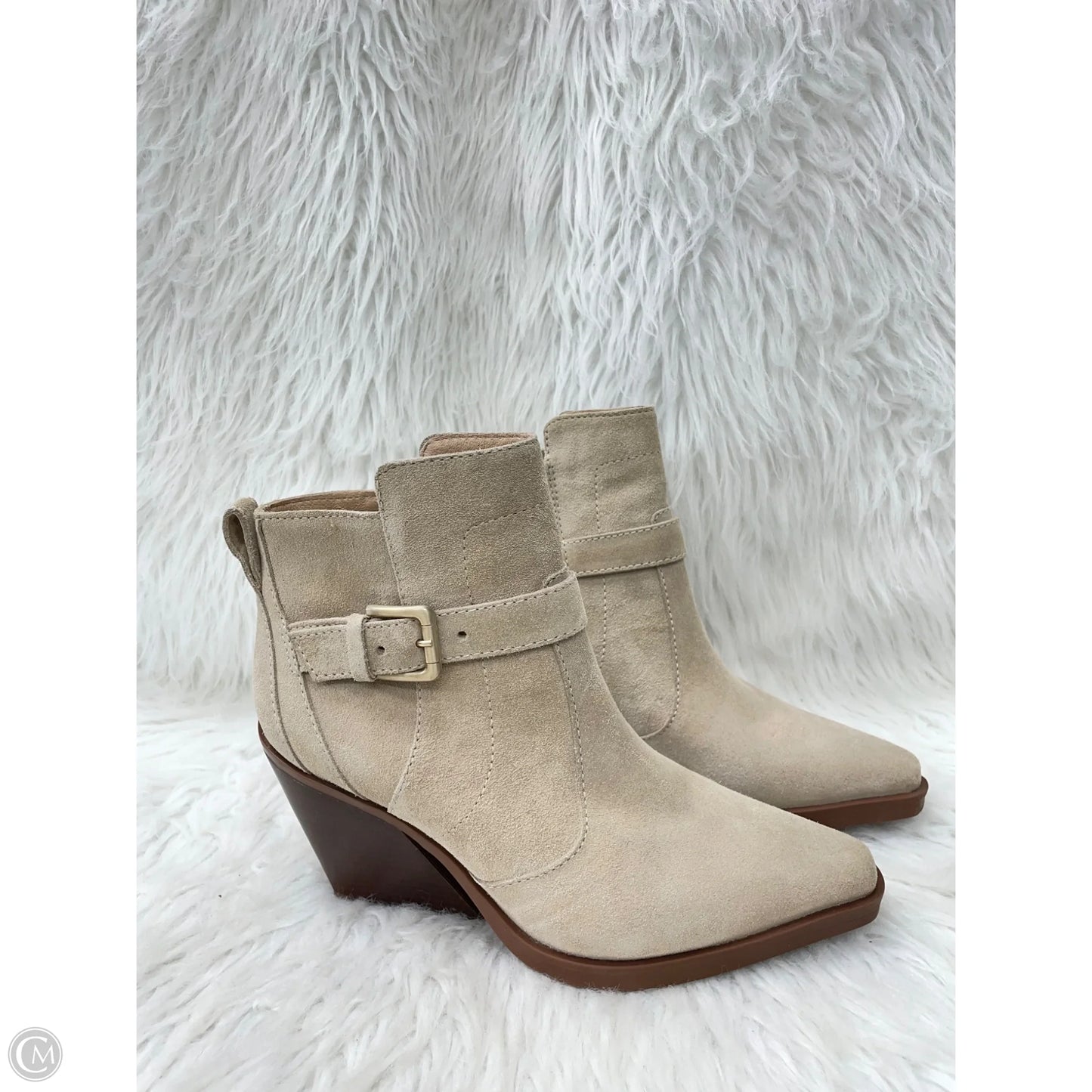 Boots Ankle Heels By Antonio Melani In Tan, Size: 7