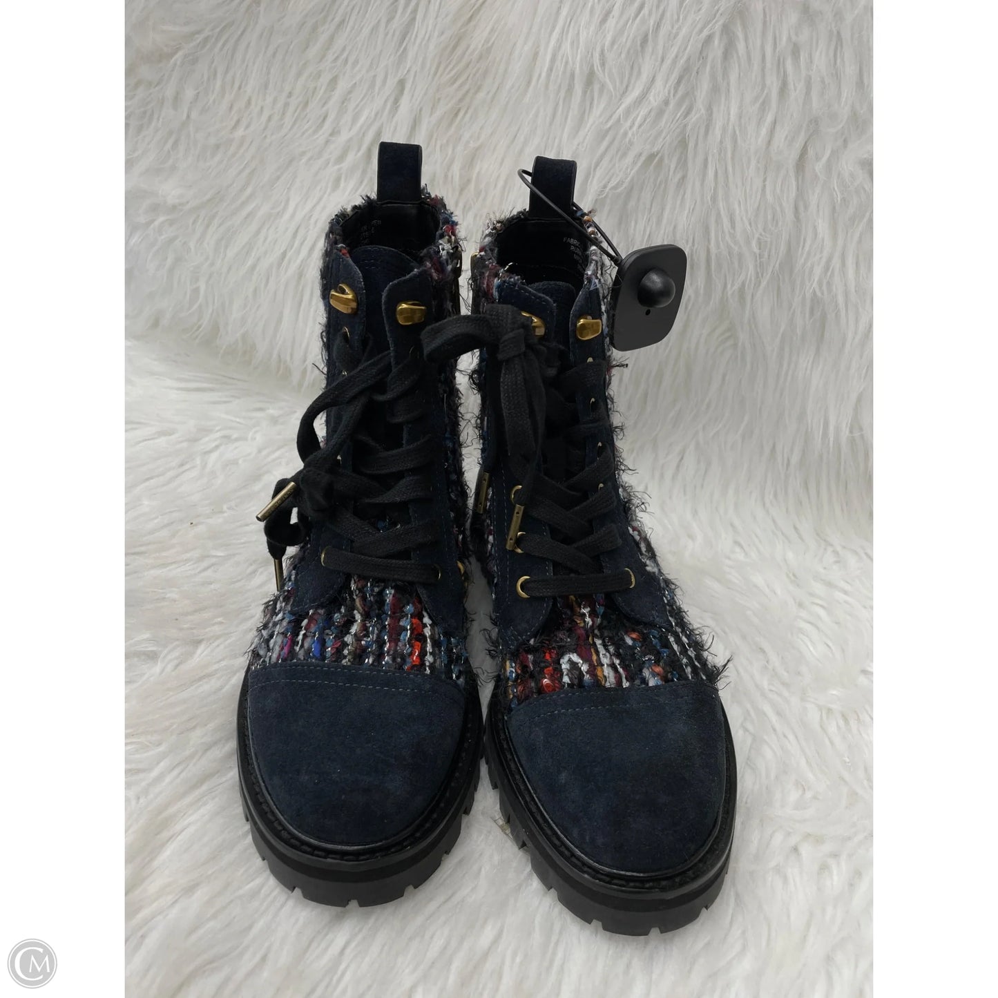 Boots Ankle Flats By Kurt Geiger London In Navy, Size: 8