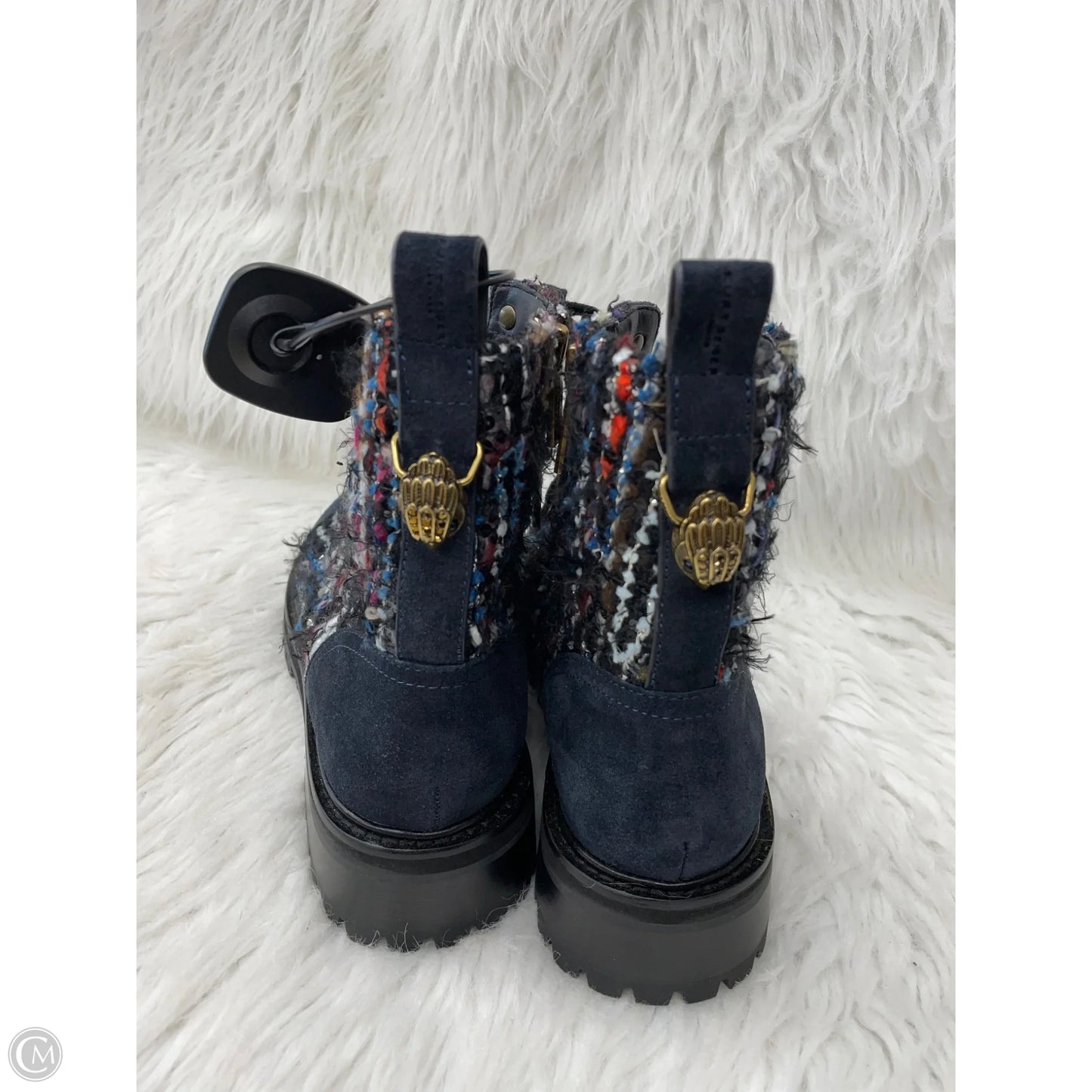Boots Ankle Flats By Kurt Geiger London In Navy, Size: 8