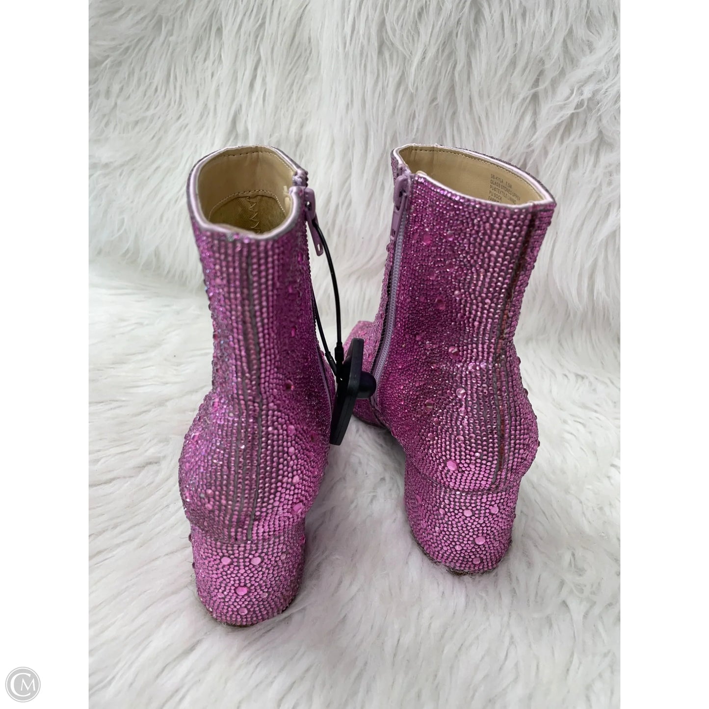 Boots Ankle Heels By Betsey Johnson In Pink, Size: 7.5