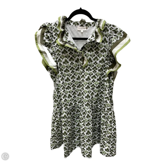Dress Casual Short By Entro In Green & White, Size: L