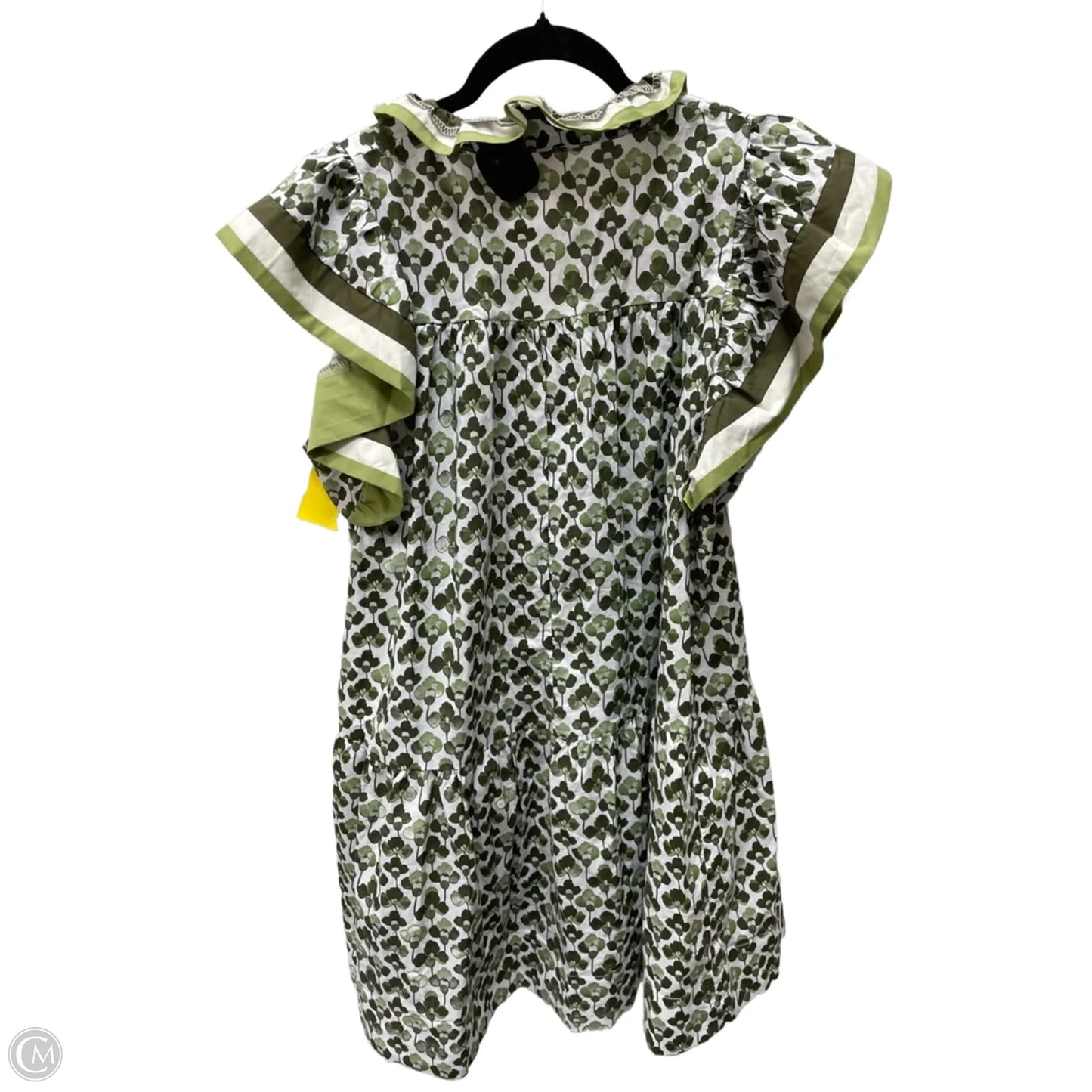 Dress Casual Short By Entro In Green & White, Size: L