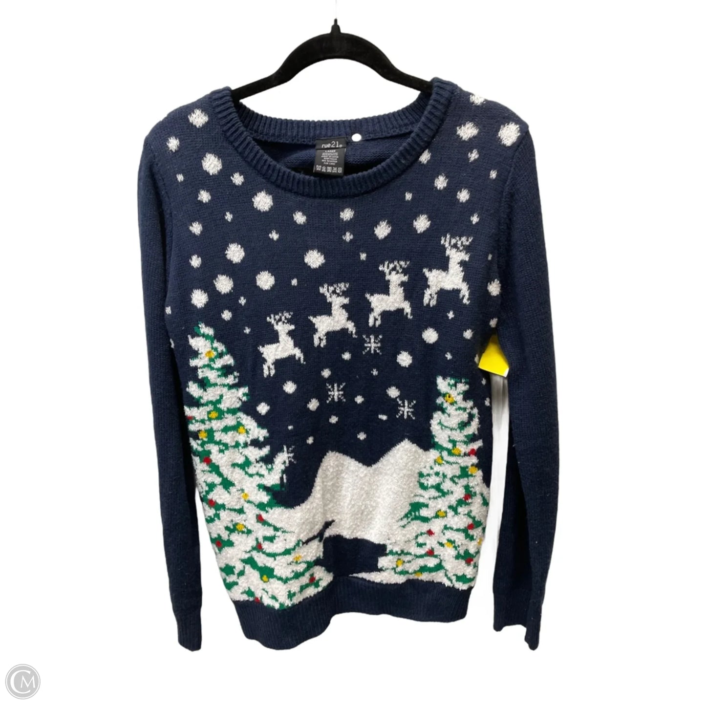 Sweater By Clothes Mentor In Navy, Size: L