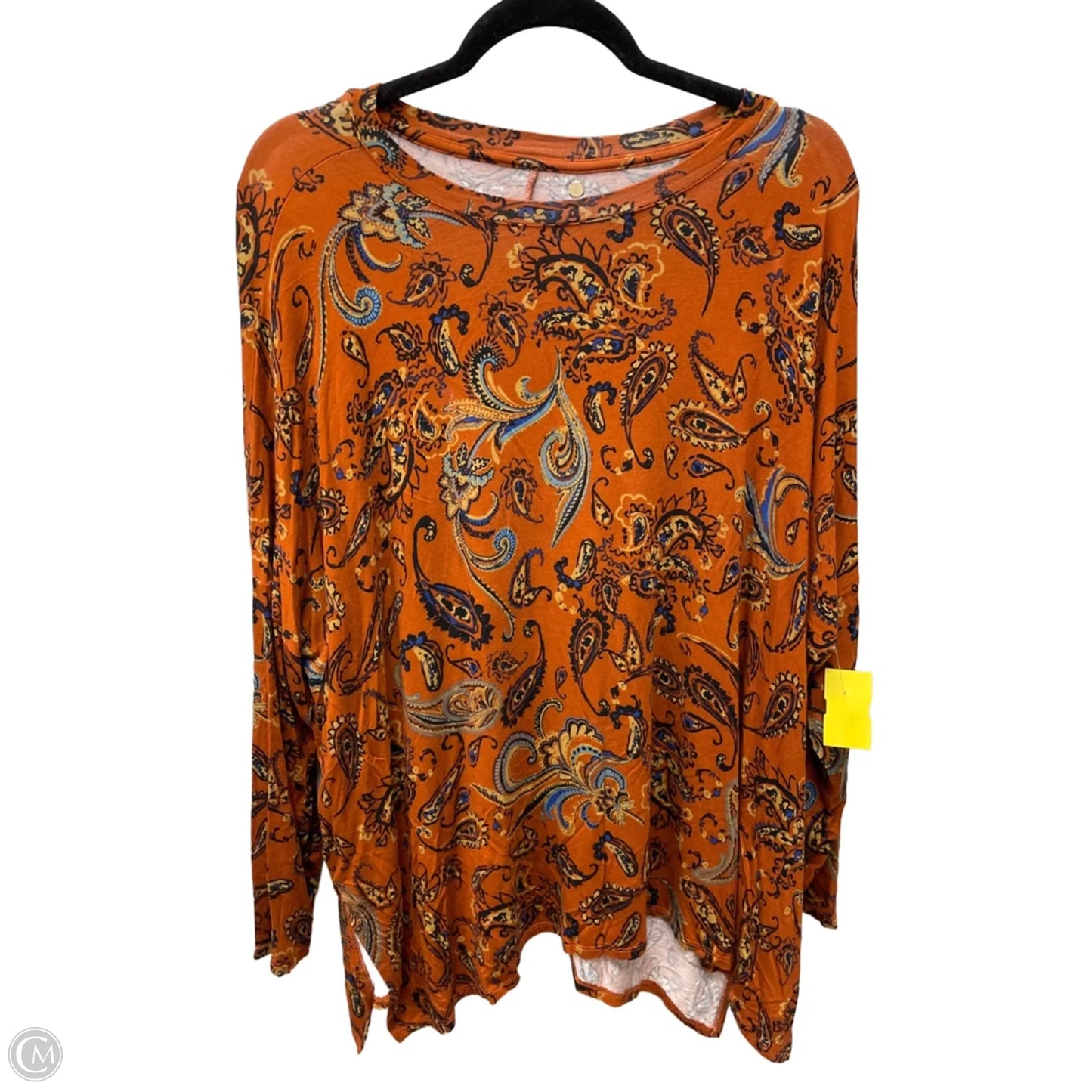 Top Long Sleeve By Maurices In Orange, Size: 1x