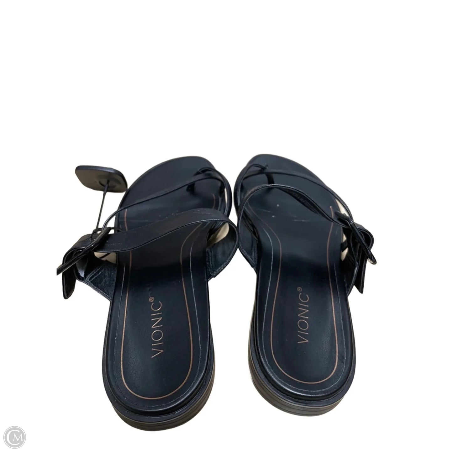 Sandals Flats By Vionic In Black, Size: 10