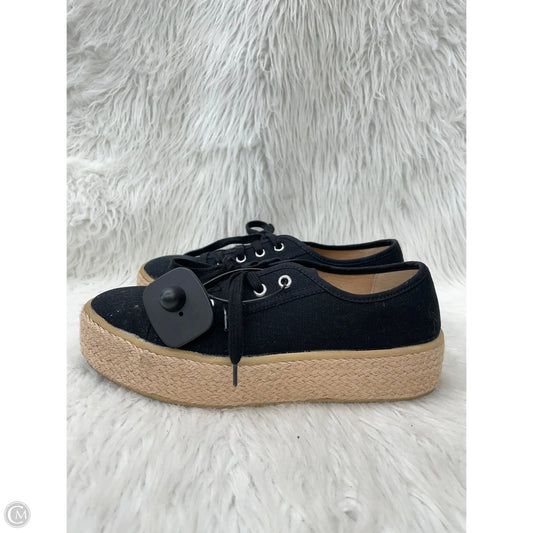 Shoes Sneakers Platform By Clothes Mentor In Black & Tan, Size: 8.5