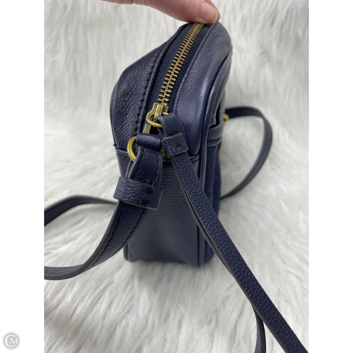 Crossbody Leather By Fossil, Size: Small