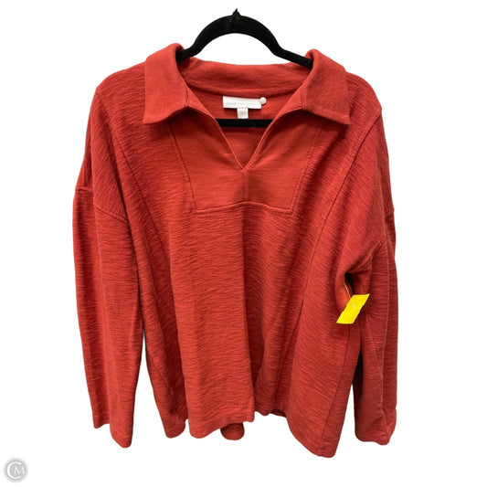 Top Long Sleeve By J. Jill In Orange, Size: L