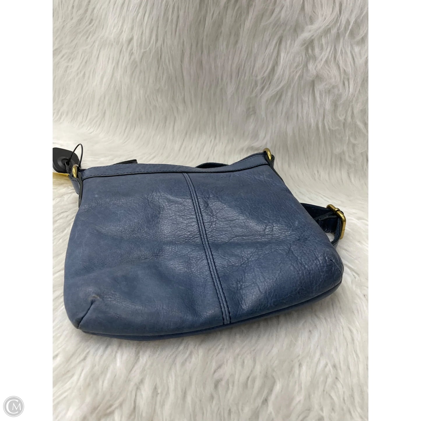 Crossbody Leather By Fossil, Size: Medium